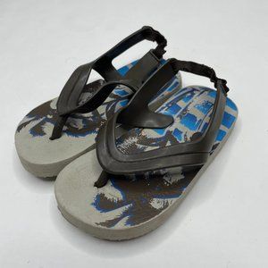 Toys R Us Shoes Baby Boy Beach Palm Tree Flip Flops Size 5/6